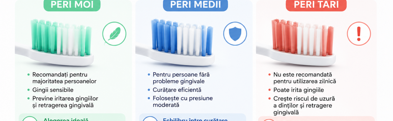 Cum alegem duritatea periuței de dinți? Ghid complet pentru peri moi, medii și tari