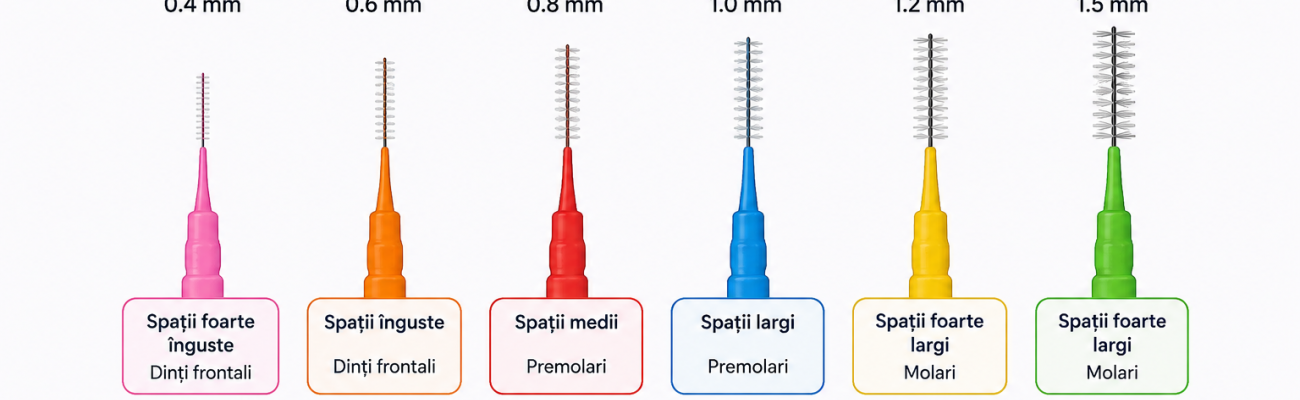 Cum alegi dimensiunea corectă a periuței interdentare? Cum alegi dimensiunea corectă a periuței interdentare?