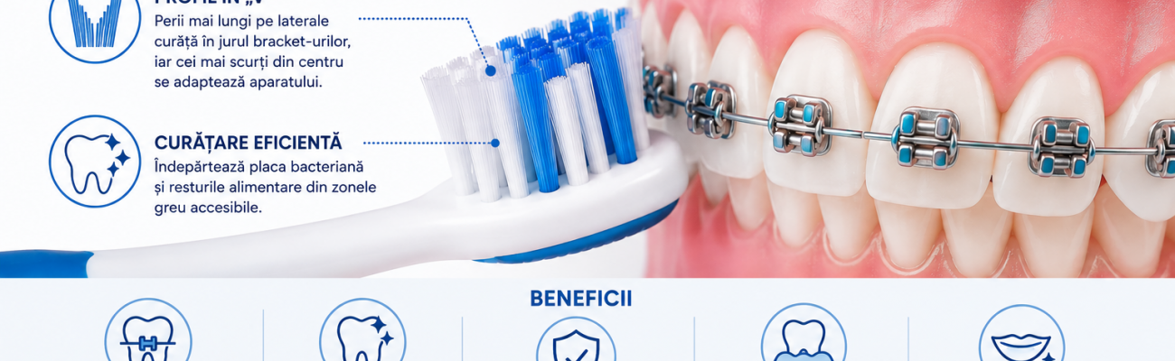Periuțele ortodontice: cum alegi periuța potrivită dacă porți aparat dentar? Periuțele ortodontice: cum alegi periuța potrivită dacă porți aparat dentar?