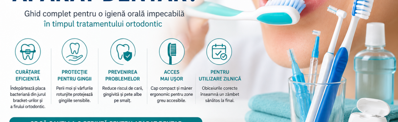 Cum alegi periuța pentru aparat dentar? Cum alegi periuța pentru aparat dentar?