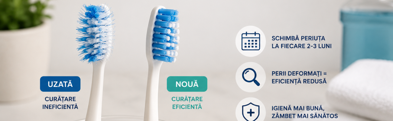 Cât de des trebuie schimbată periuța de dinți? Cât de des trebuie schimbată periuța de dinți?
