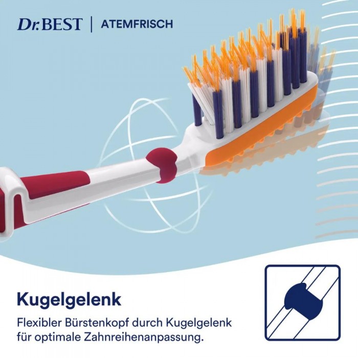 Periuta de dinti Dr.BEST Atemfrisch duritate medium Periuta de dinti Dr.BEST Atemfrisch duritate medium