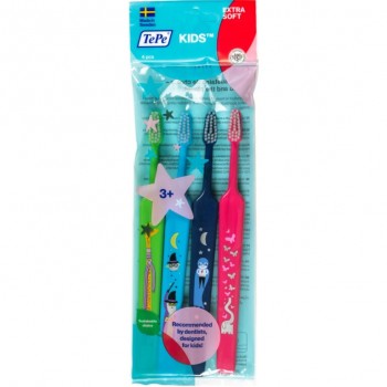 Set 4 Periute de dinti TePe Kids Extra Soft Set 4 Periute de dinti TePe Kids Extra Soft