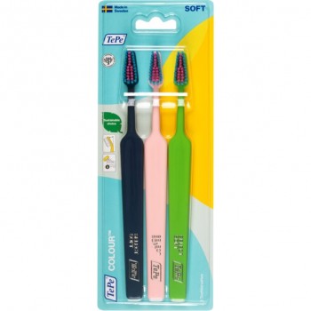 Set 3 periute de dinti TePe Colour Soft Set 3 periute de dinti TePe Colour Soft