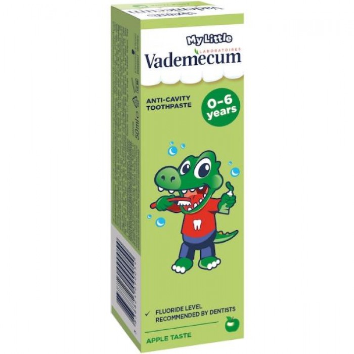 Pasta de dinti VADEMECUM cu aroma mar, copii 0 - 6 ani, 50 ml