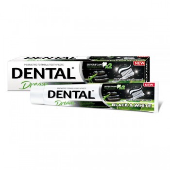 Pasta de dinti cu carbune DENTAL Dream Black & White 100 ml 