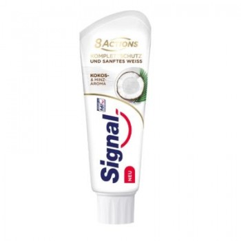 Pasta de dinti cu extract de Cocos, SIGNAL 8 Actions, 75ml 