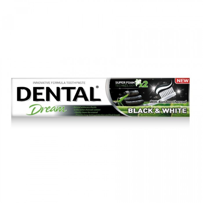 Pasta de dinti cu carbune DENTAL Dream Black & White 100 ml 