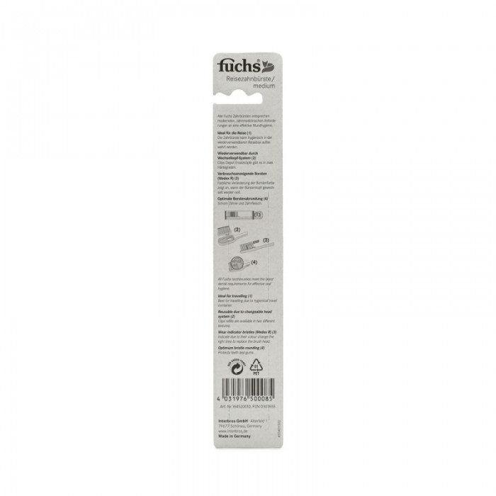 Periuta de dinti Fuchs demontabila medium Periuta de dinti Fuchs demontabila medium