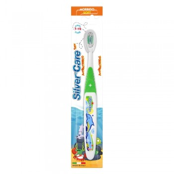 Periuta de dinti pentru copii SILVER CARE antibacteriana 7 - 12 ani