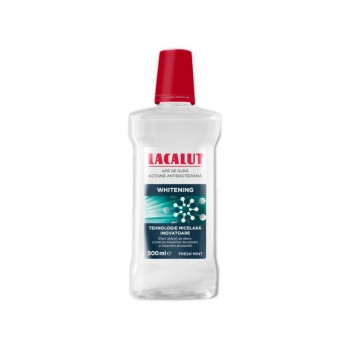 Apa de gura antibacteriana LACALUT Whitening 500 ml
